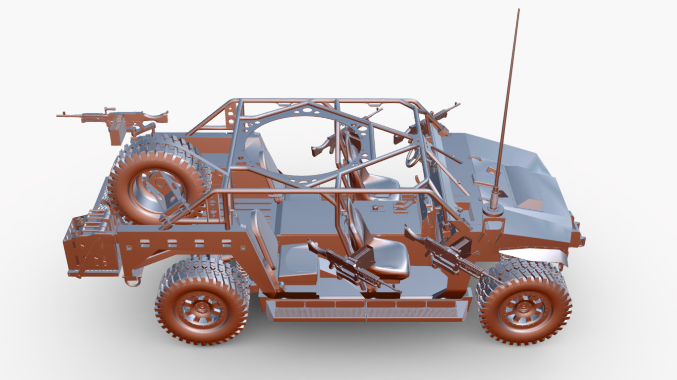 Polaris DAGOR 4X4 Low-poly 3D model_11