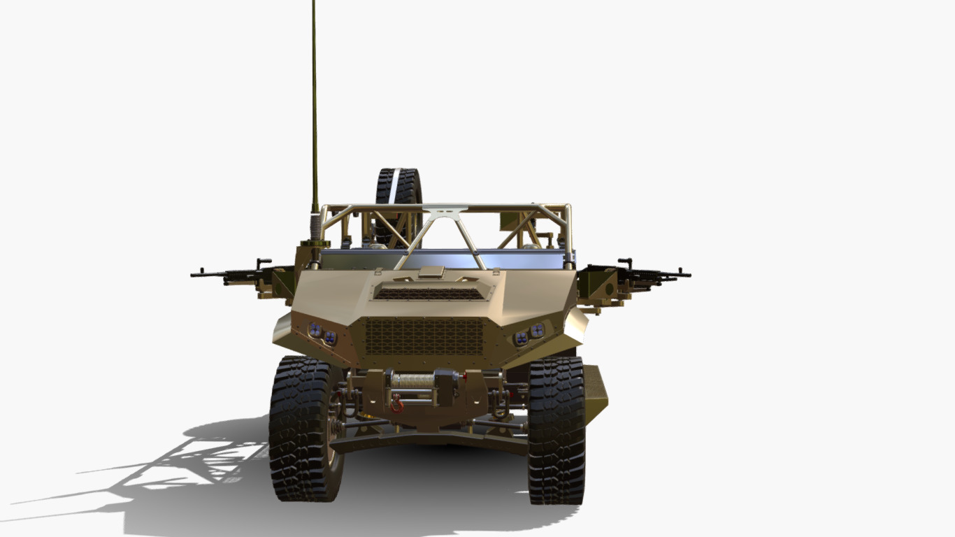 Polaris DAGOR 4X4 Low-poly 3D model_1