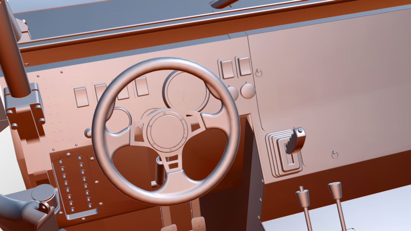 Polaris DAGOR 4X4 Low-poly 3D model_15