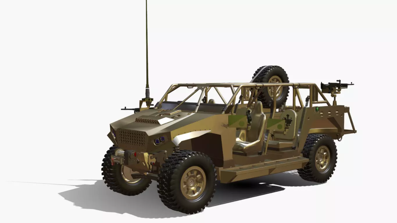 Polaris DAGOR 4X4 Low-poly 3D model_0