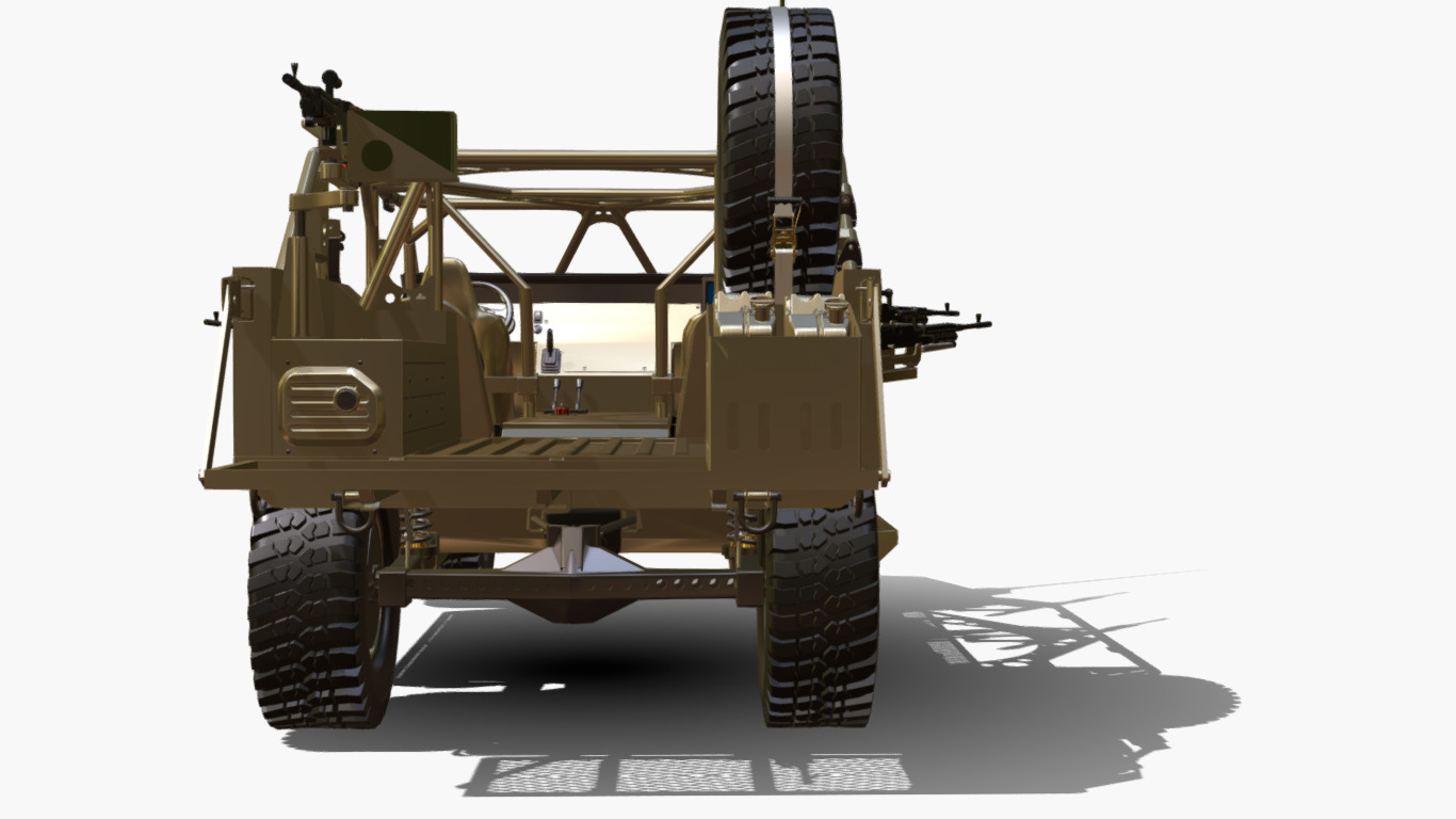 Polaris DAGOR 4X4 Low-poly 3D model_4