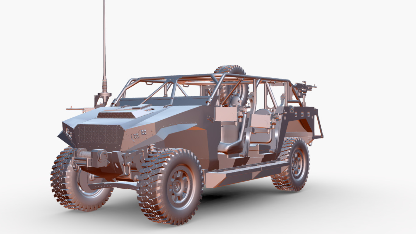 Polaris DAGOR 4X4 Low-poly 3D model_10