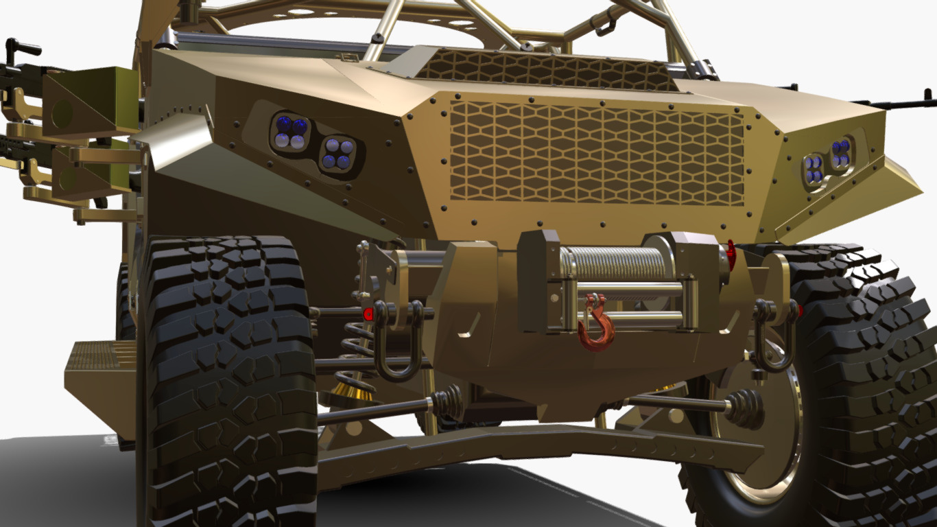 Polaris DAGOR 4X4 Low-poly 3D model_7