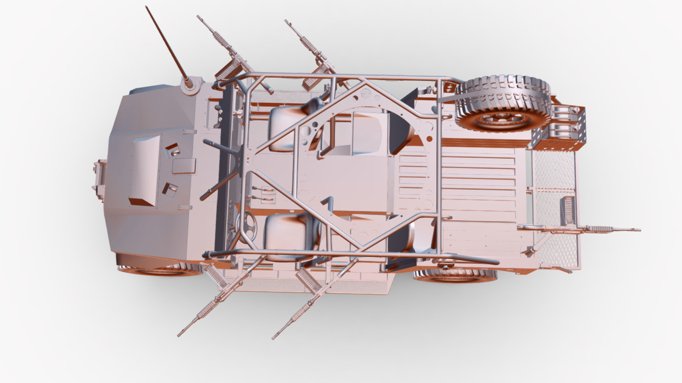 Polaris DAGOR 4X4 Low-poly 3D model_13