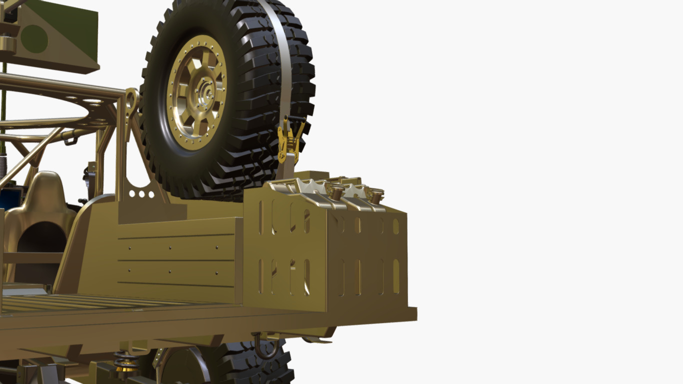 Polaris DAGOR 4X4 Low-poly 3D model_8