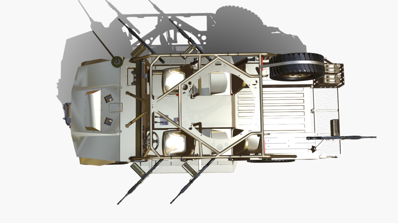 Polaris DAGOR 4X4 Low-poly 3D model_6
