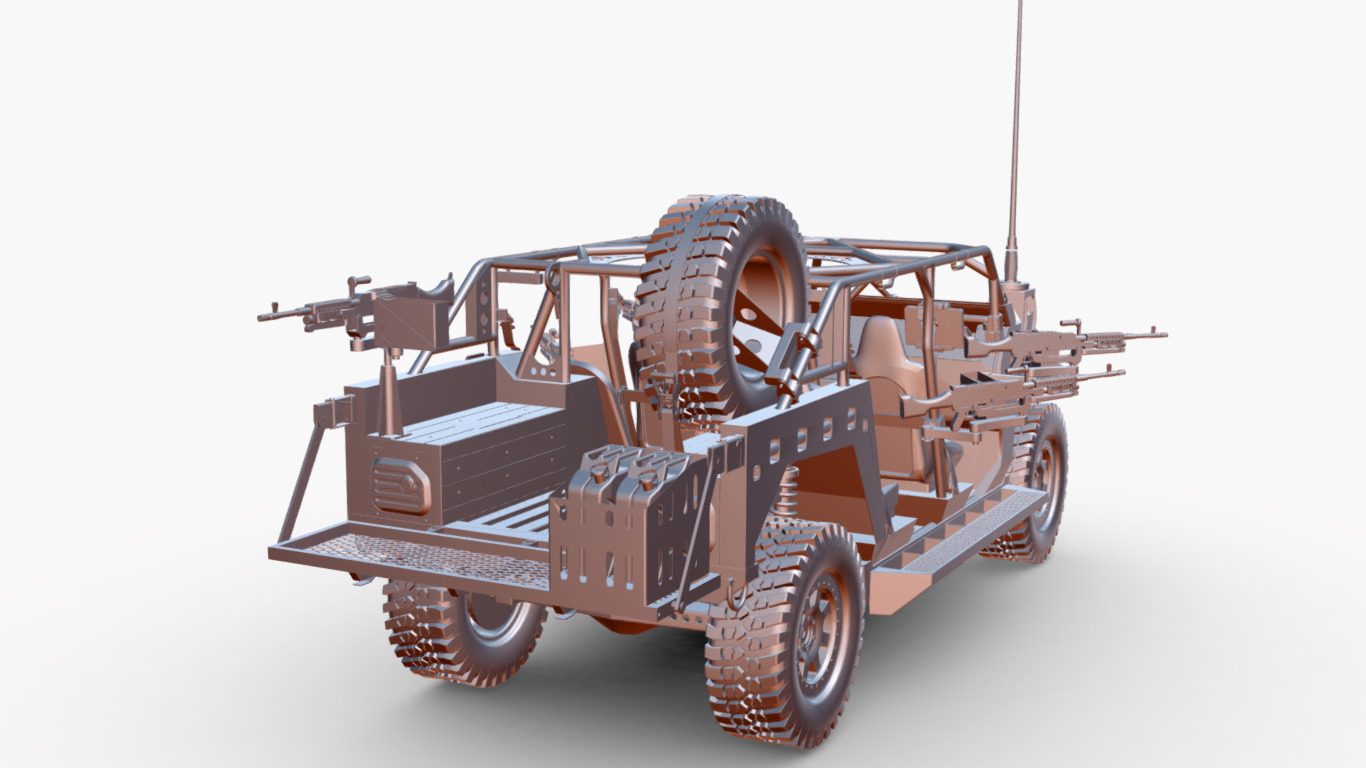 Polaris DAGOR 4X4 Low-poly 3D model_12