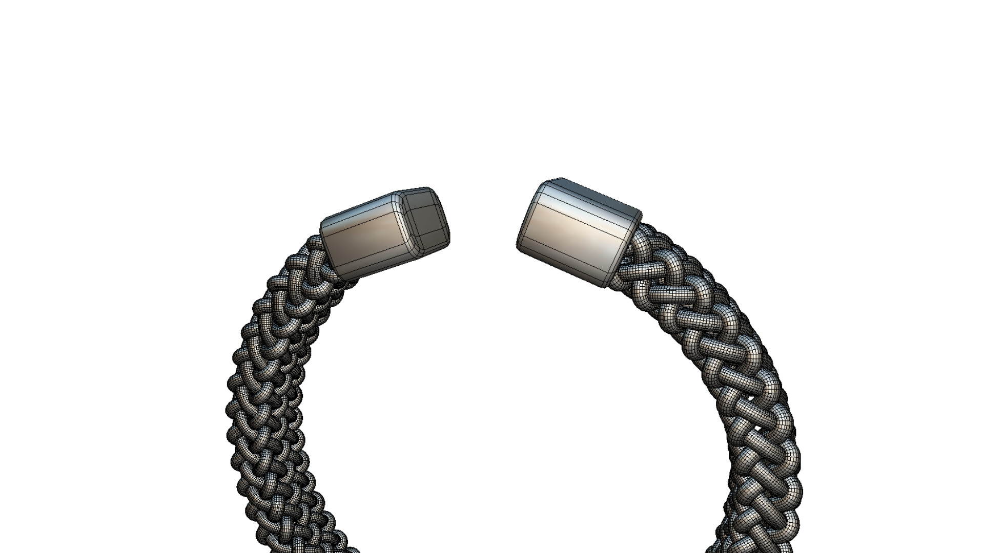 Woman Barbed Wire Cuff Bracelet 3D model_9