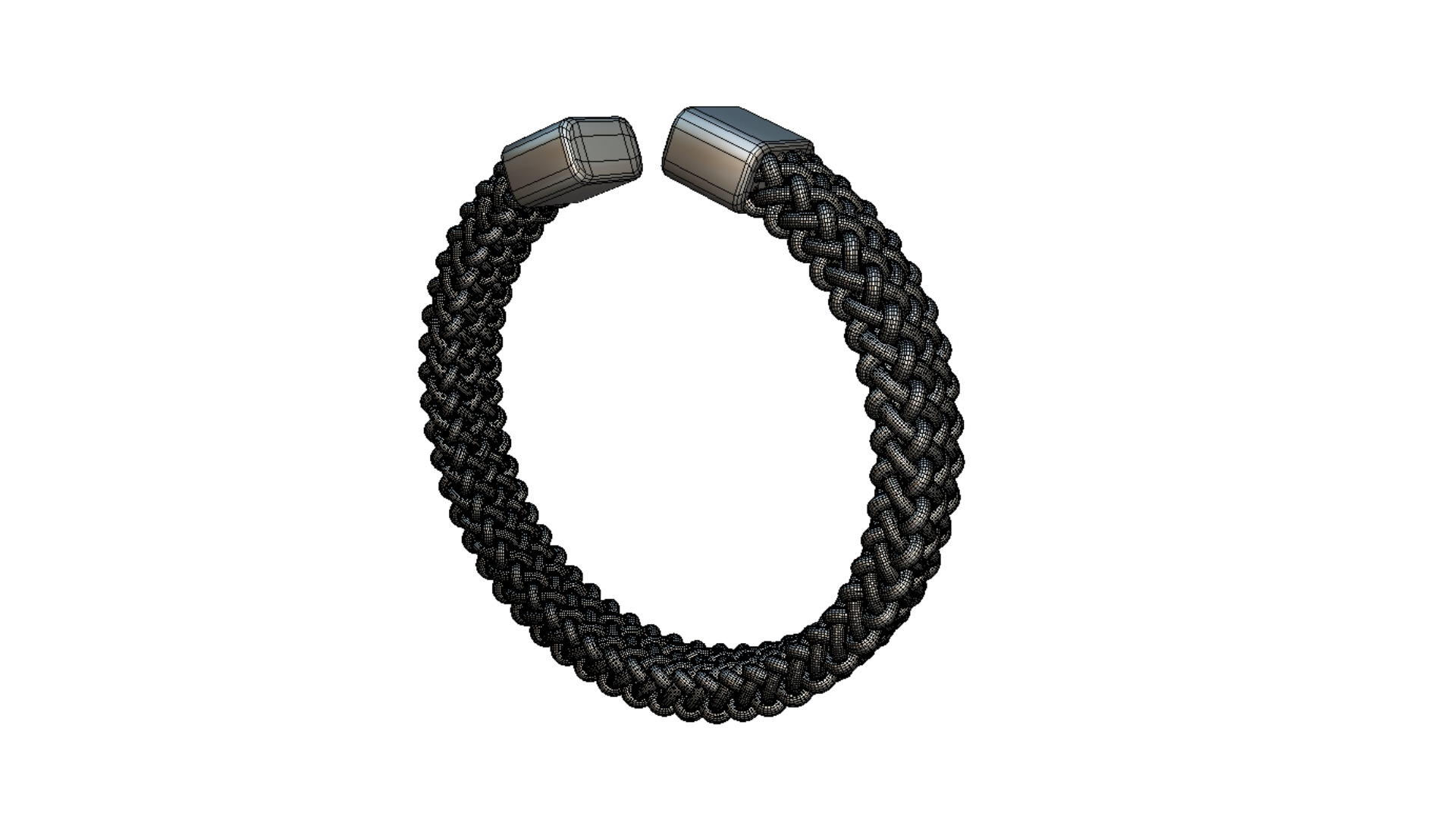 Woman Barbed Wire Cuff Bracelet 3D model_11