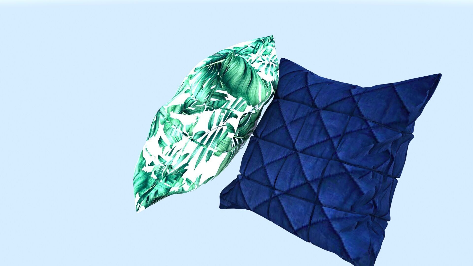 Collection of decorative pillows 3D model_3