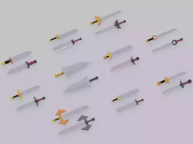 Low-poly Sword pack