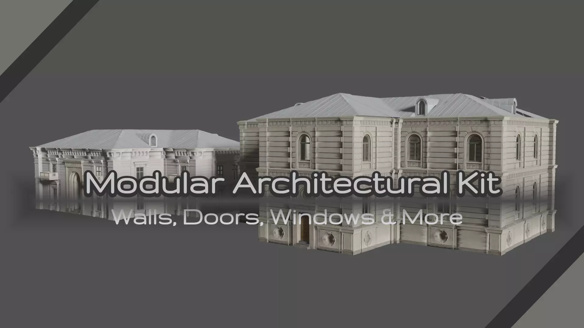 Modular Architectural Kit Low-poly 3D model