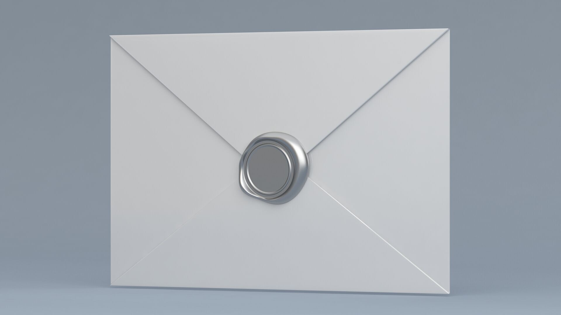 Envelope With Silver Seal 3D model_2