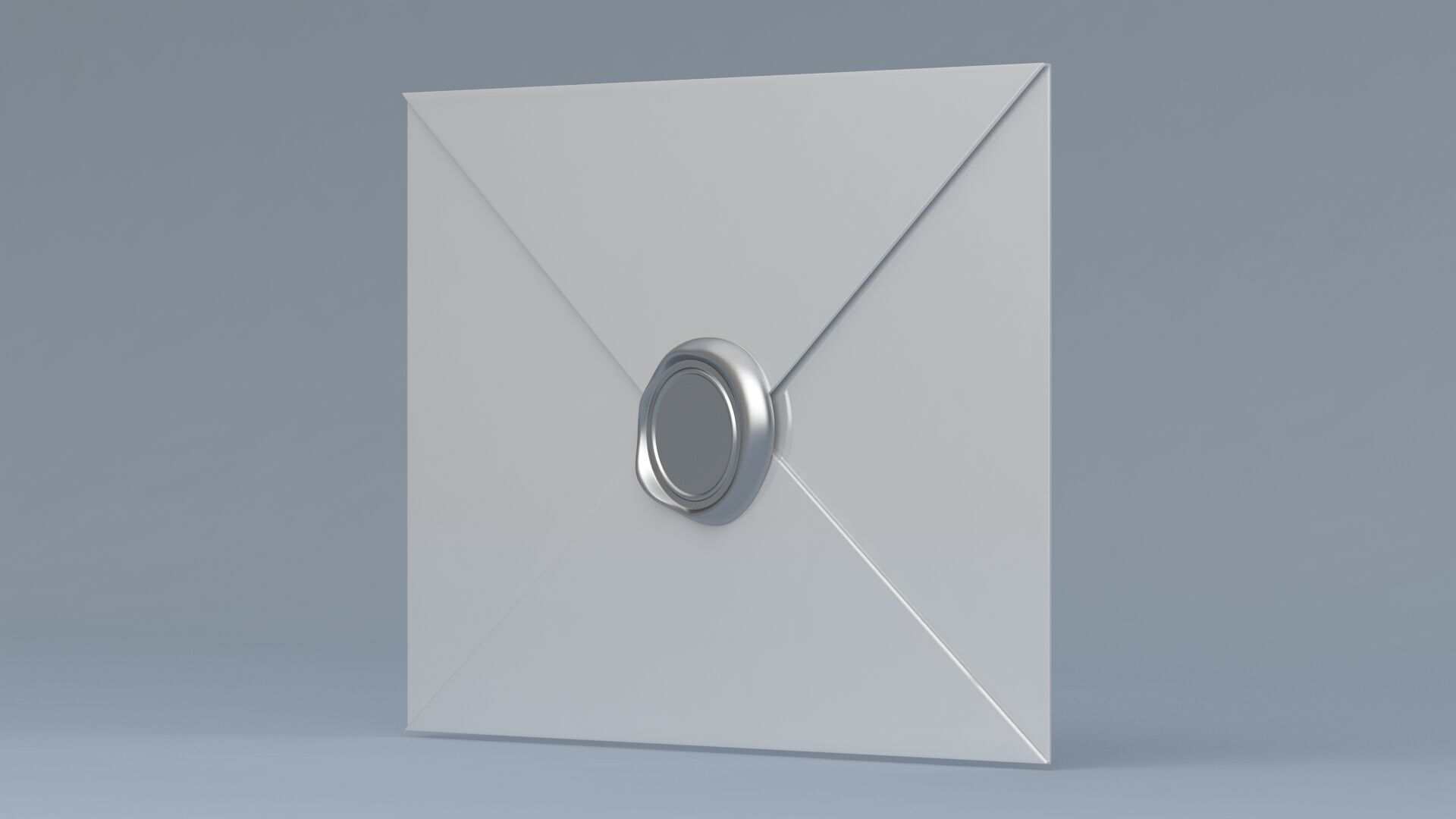 Envelope With Silver Seal 3D model_4