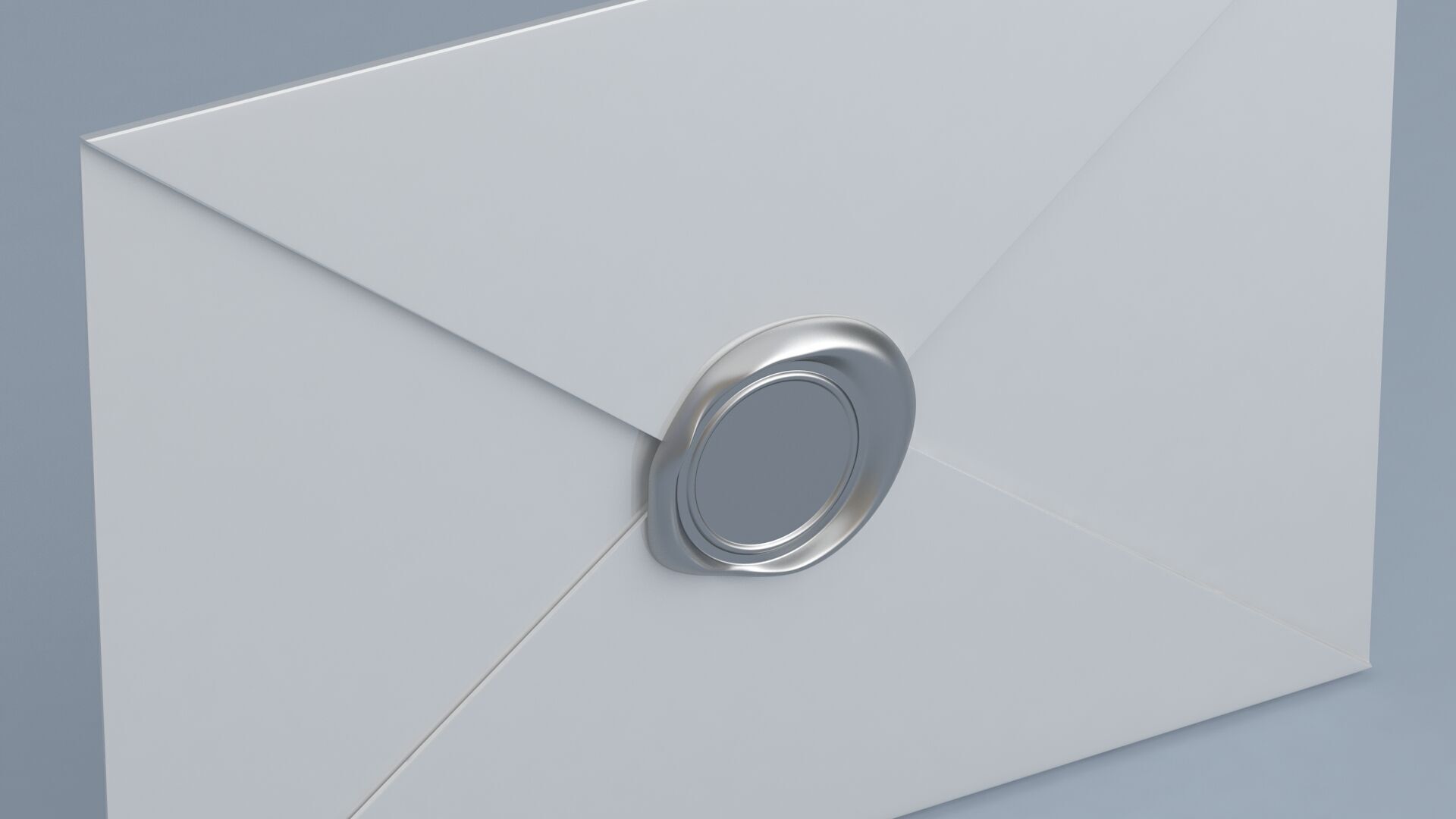 Envelope With Silver Seal 3D model_5
