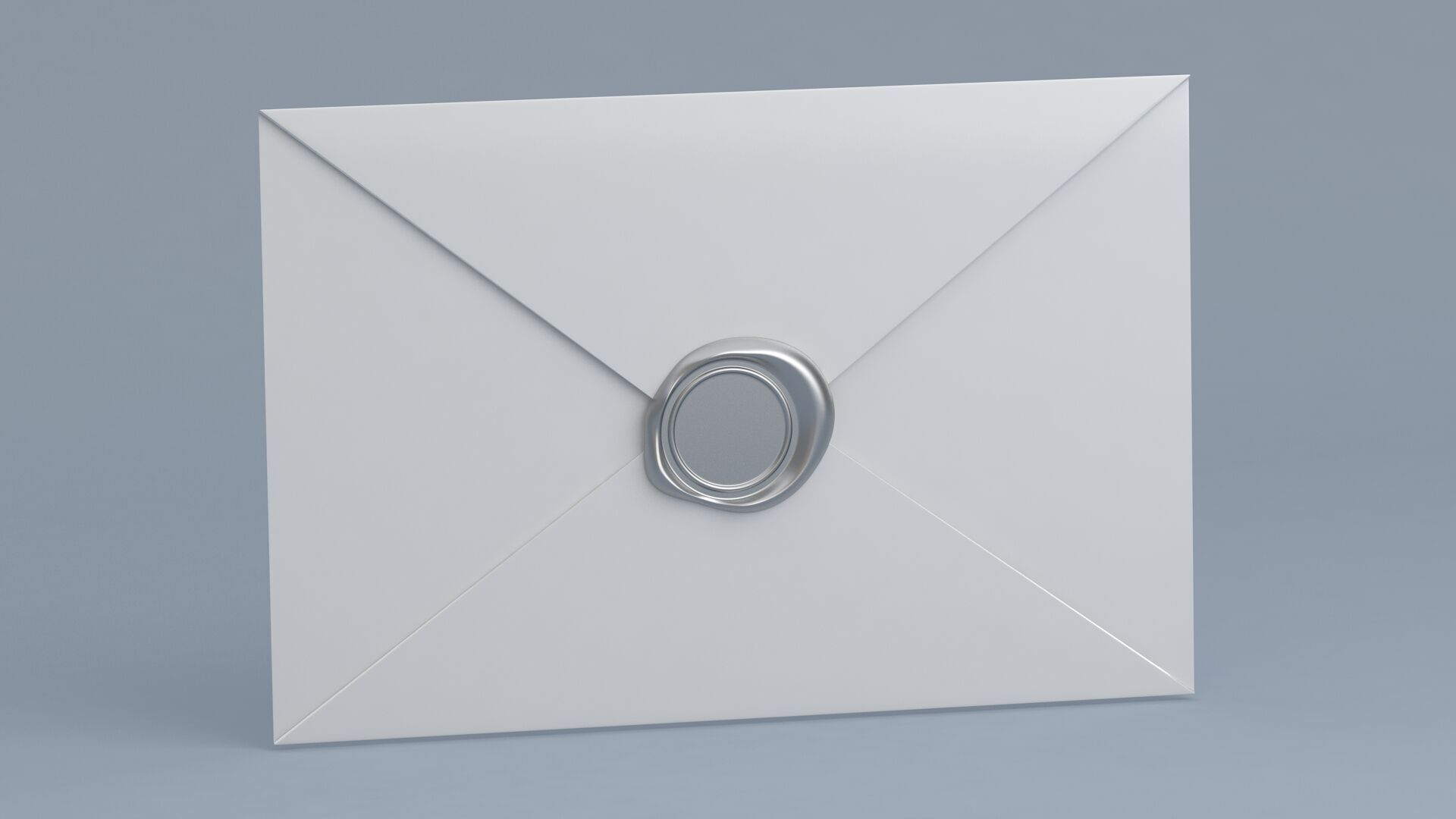 Envelope With Silver Seal 3D model_1