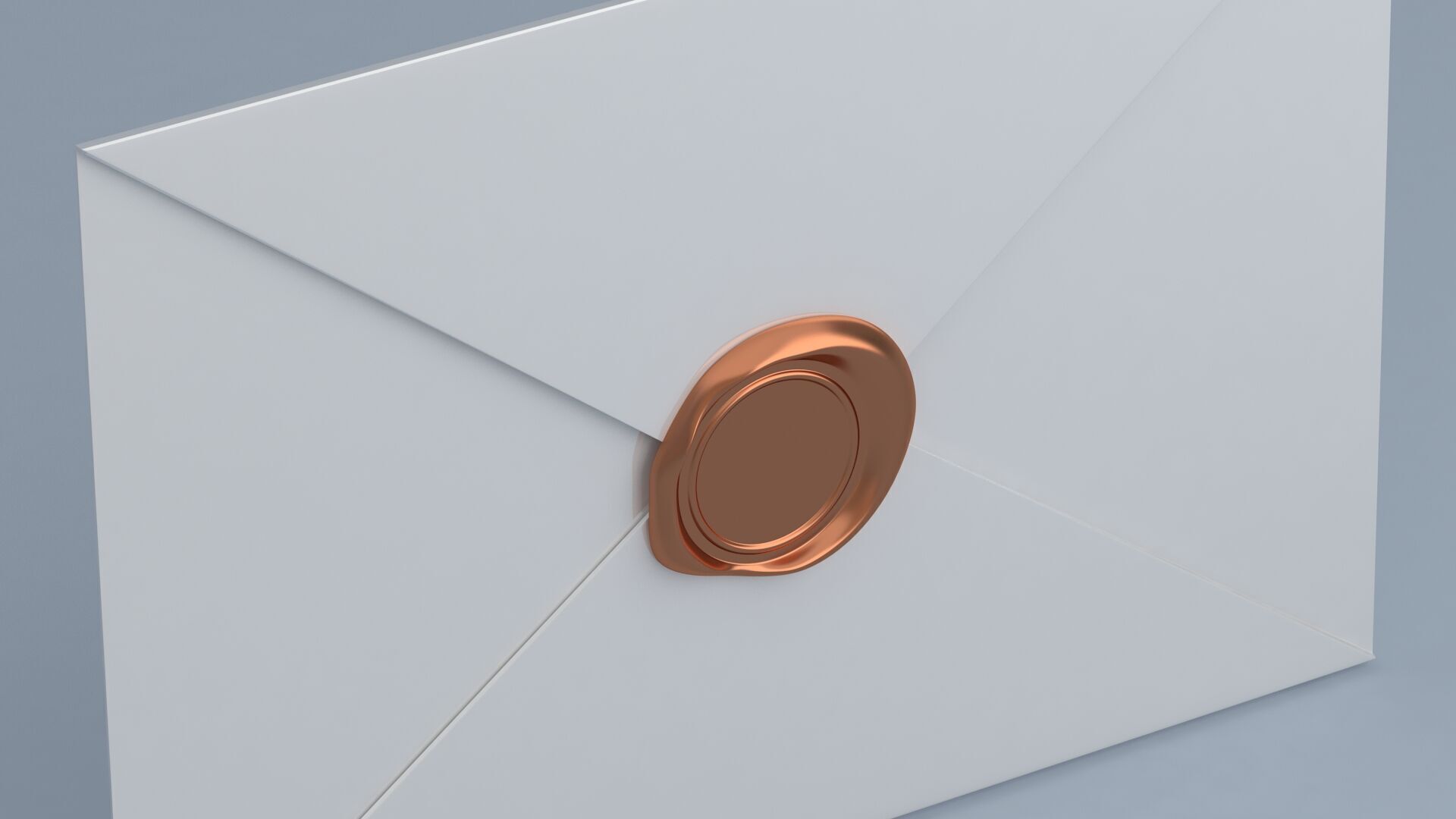 Envelope With Copper Seal 3D model_5
