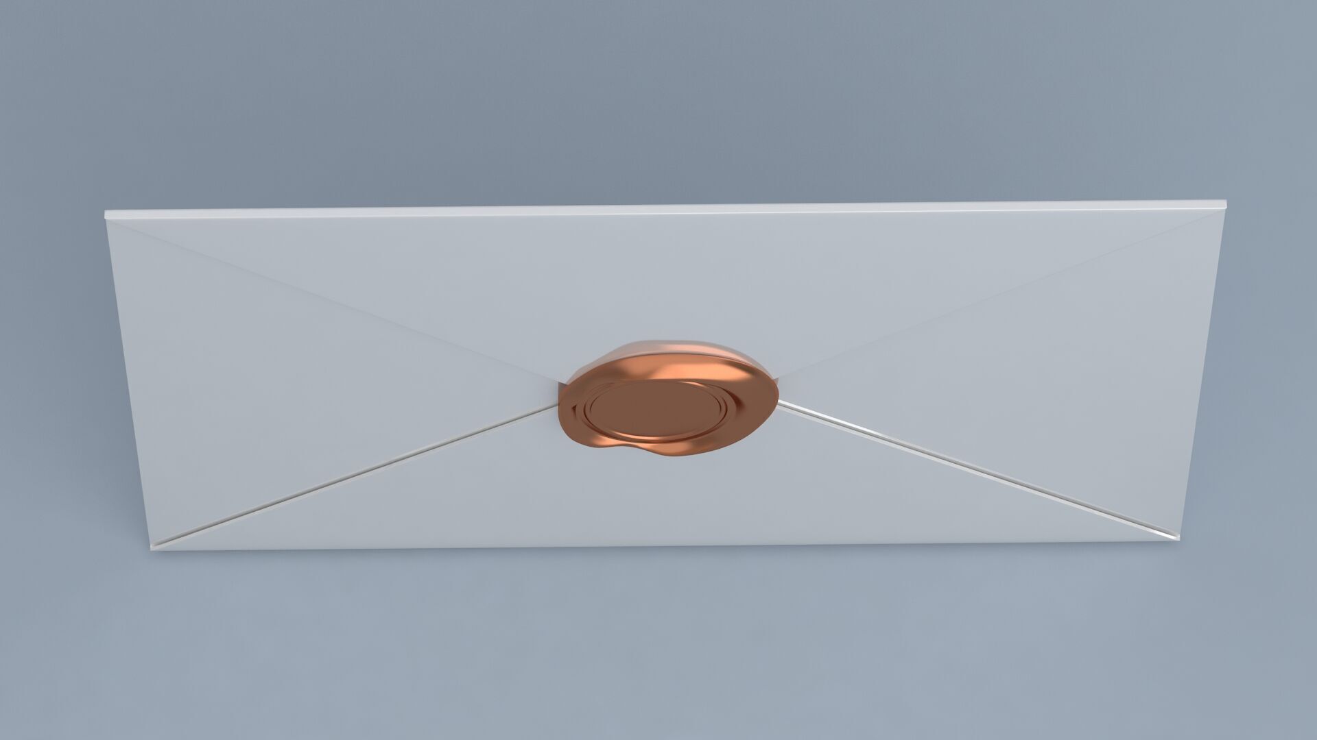 Envelope With Copper Seal 3D model_3