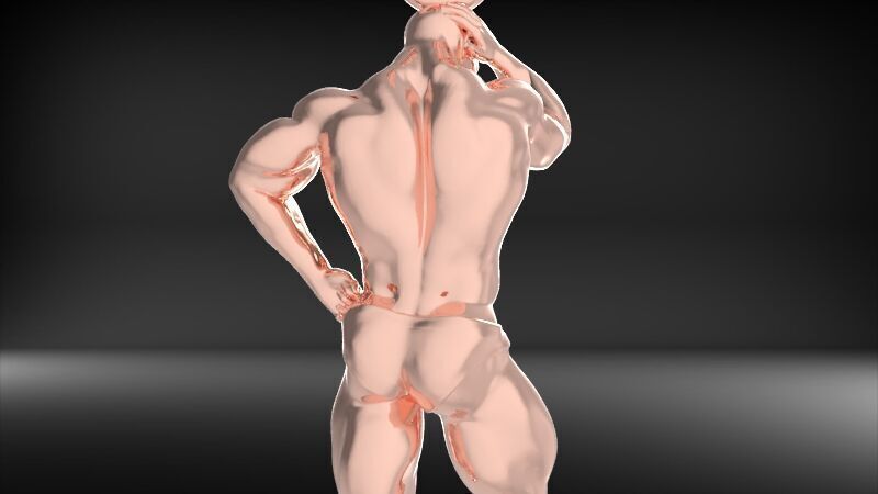 Bodybuilder pendant 3D print model_12