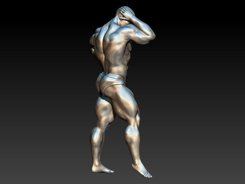 Bodybuilder pendant 3D print model_15