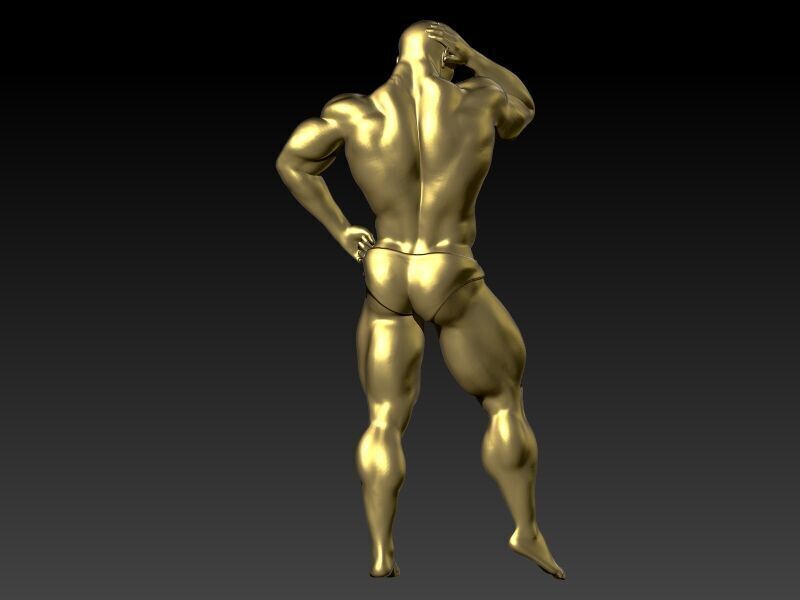 Bodybuilder pendant 3D print model_16