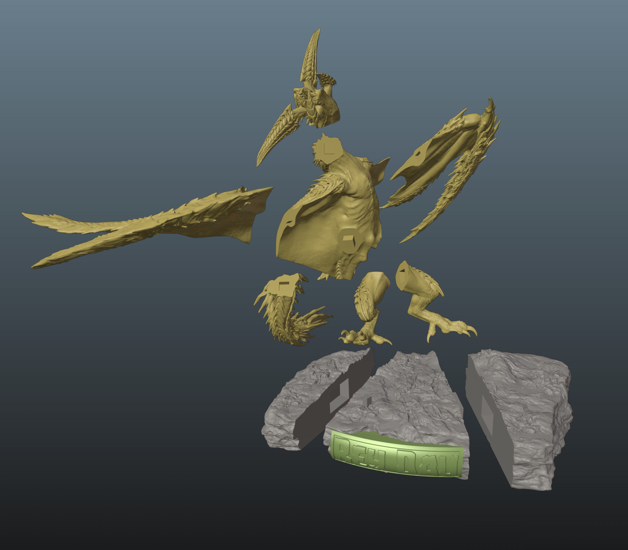 Monster Hunter Wilds Rey Dau Pose 2 3D print model_2