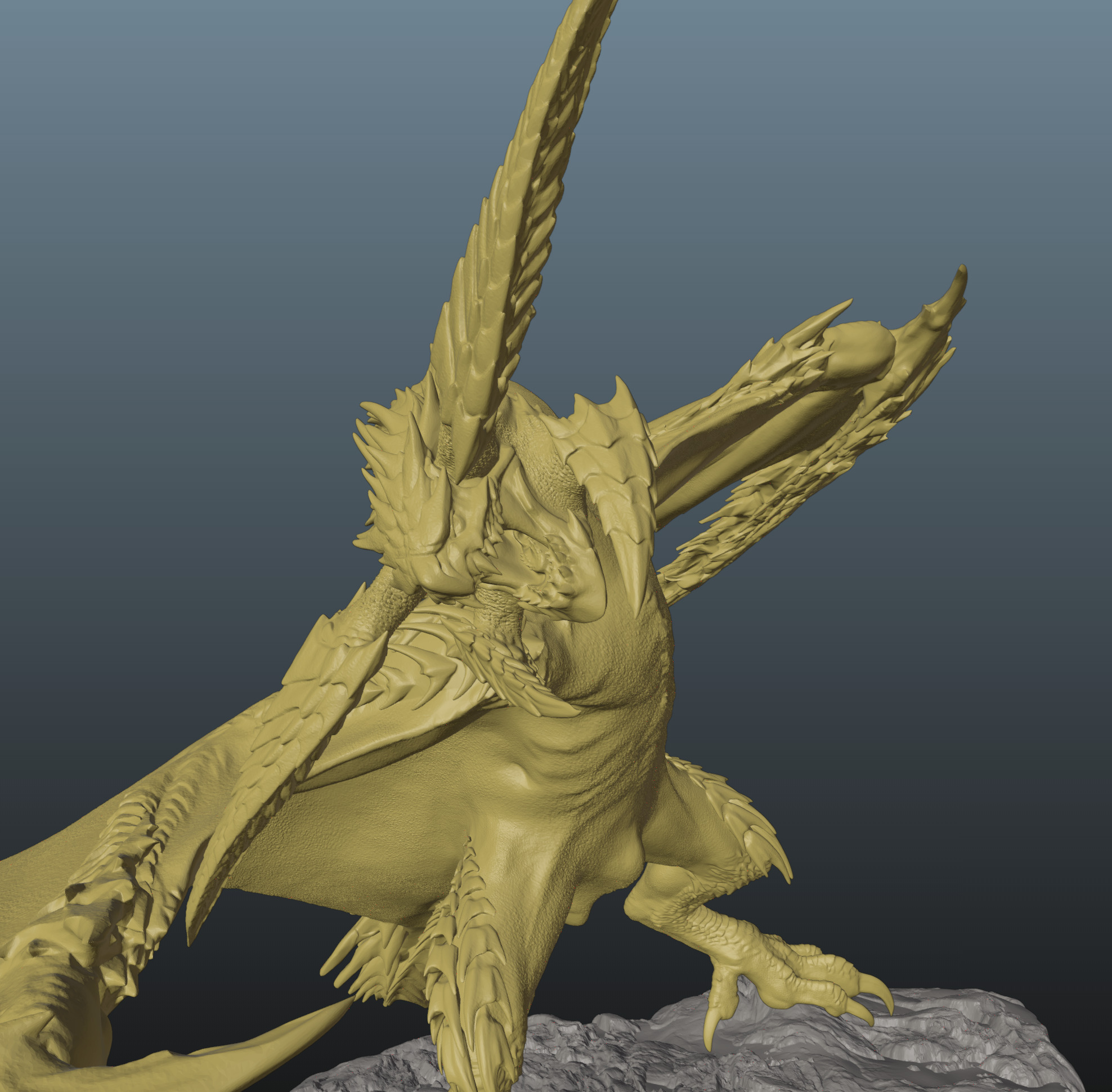 Monster Hunter Wilds Rey Dau Pose 2 3D print model_6