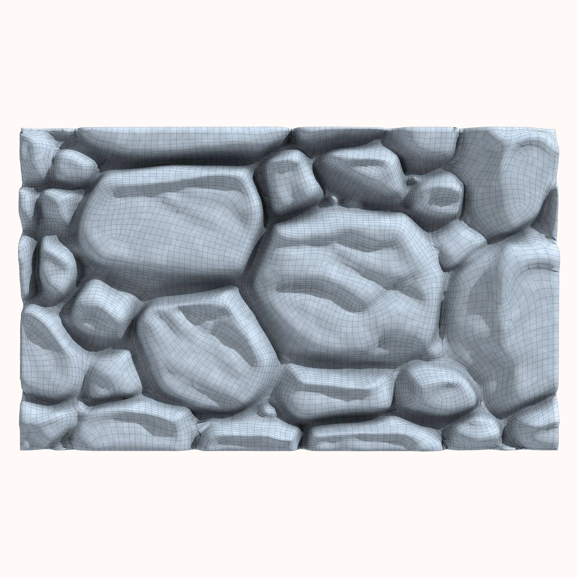 Stone wall 173 3D model_5