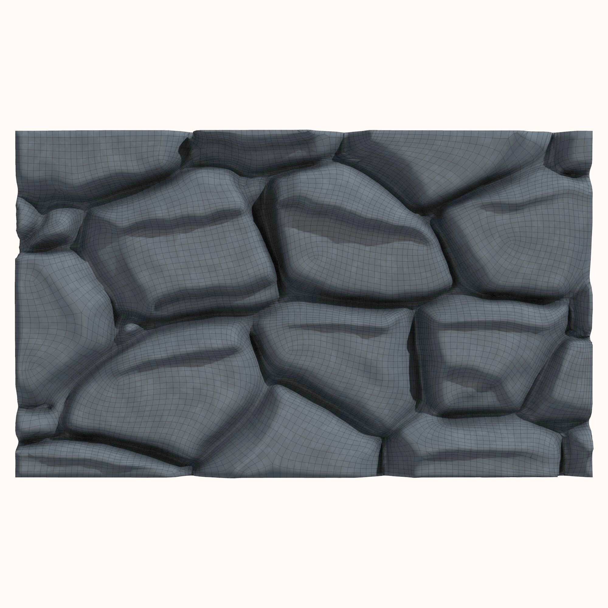 Stone wall 170 3D model_5