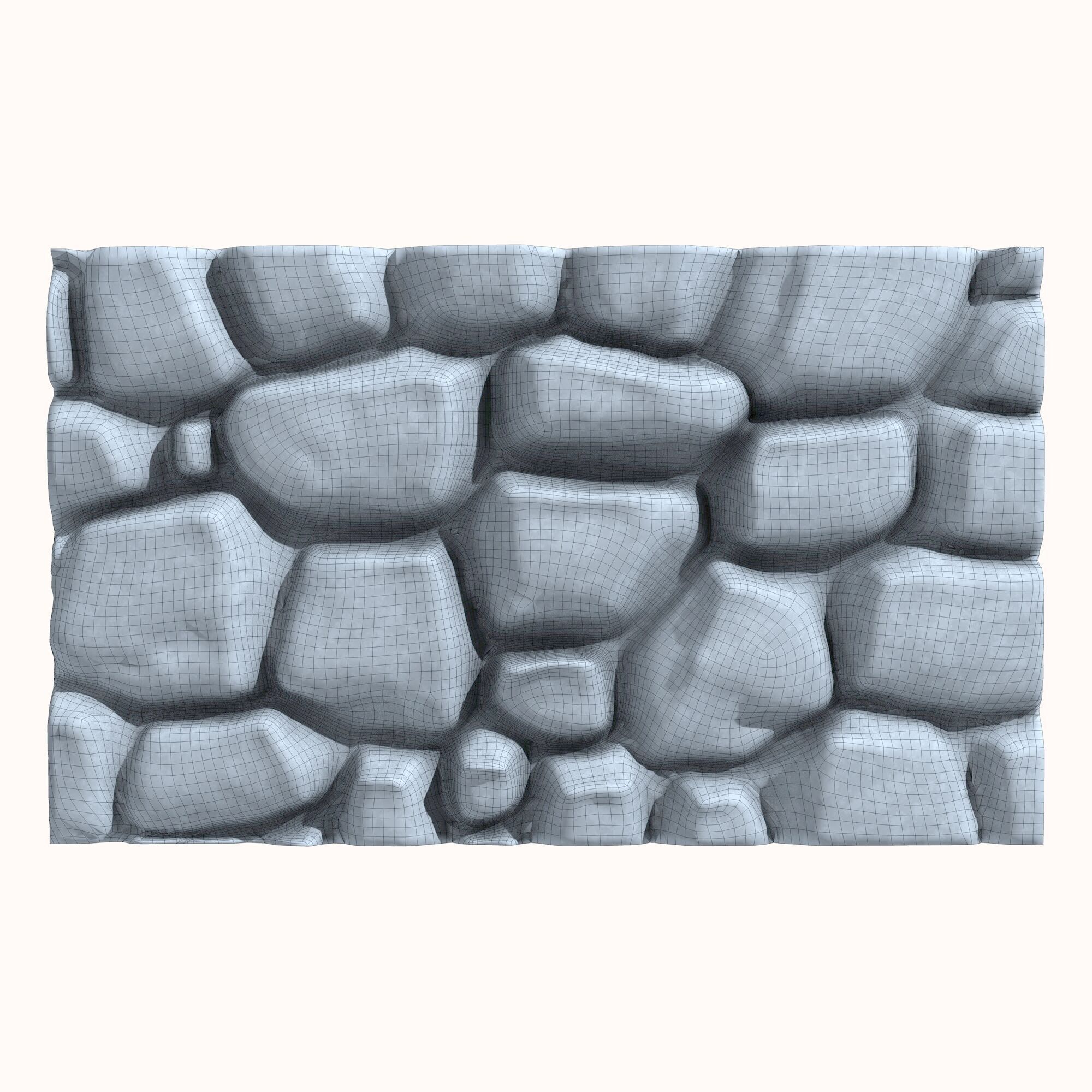 Stone wall 165 3D model_5