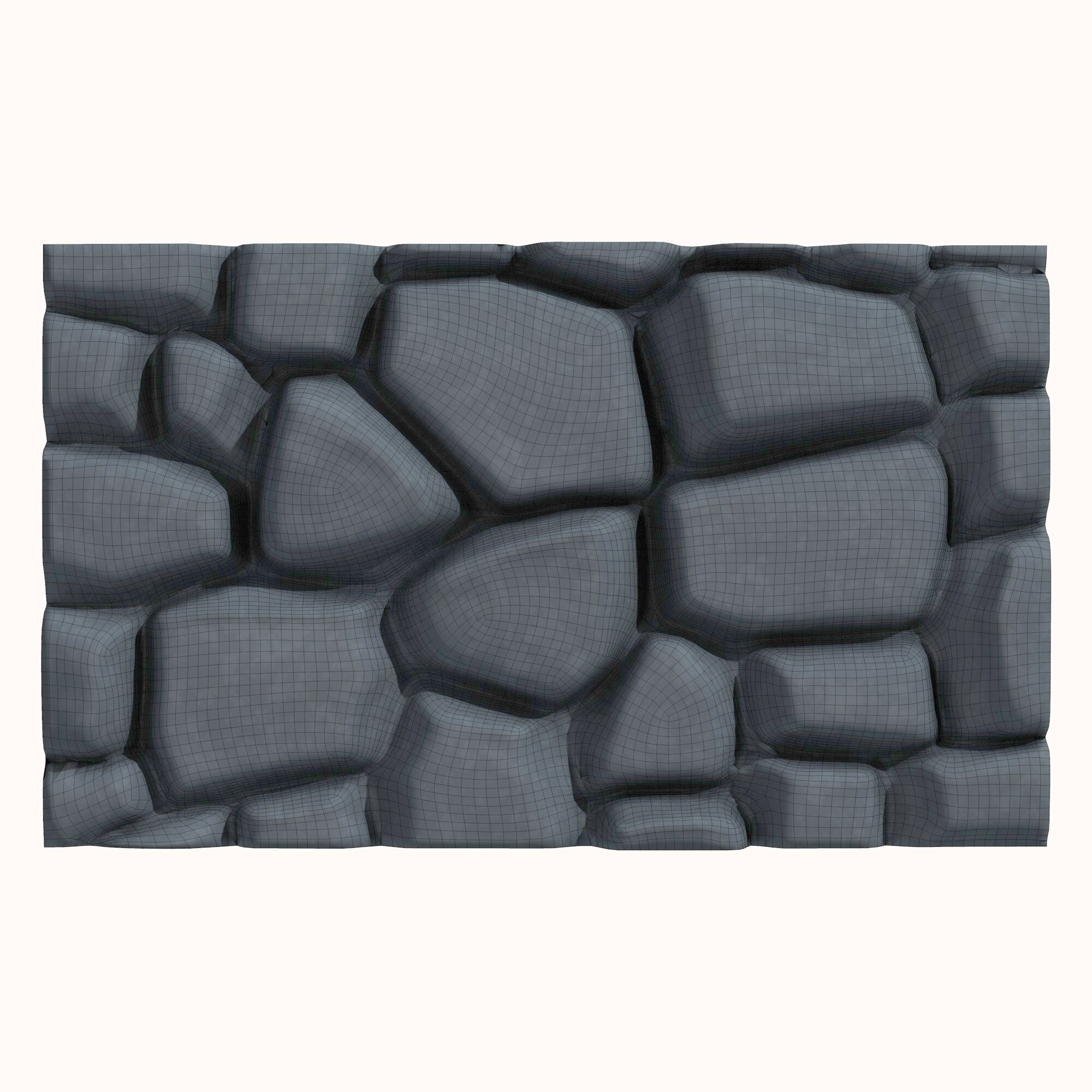 Stone wall 160 3D model_5