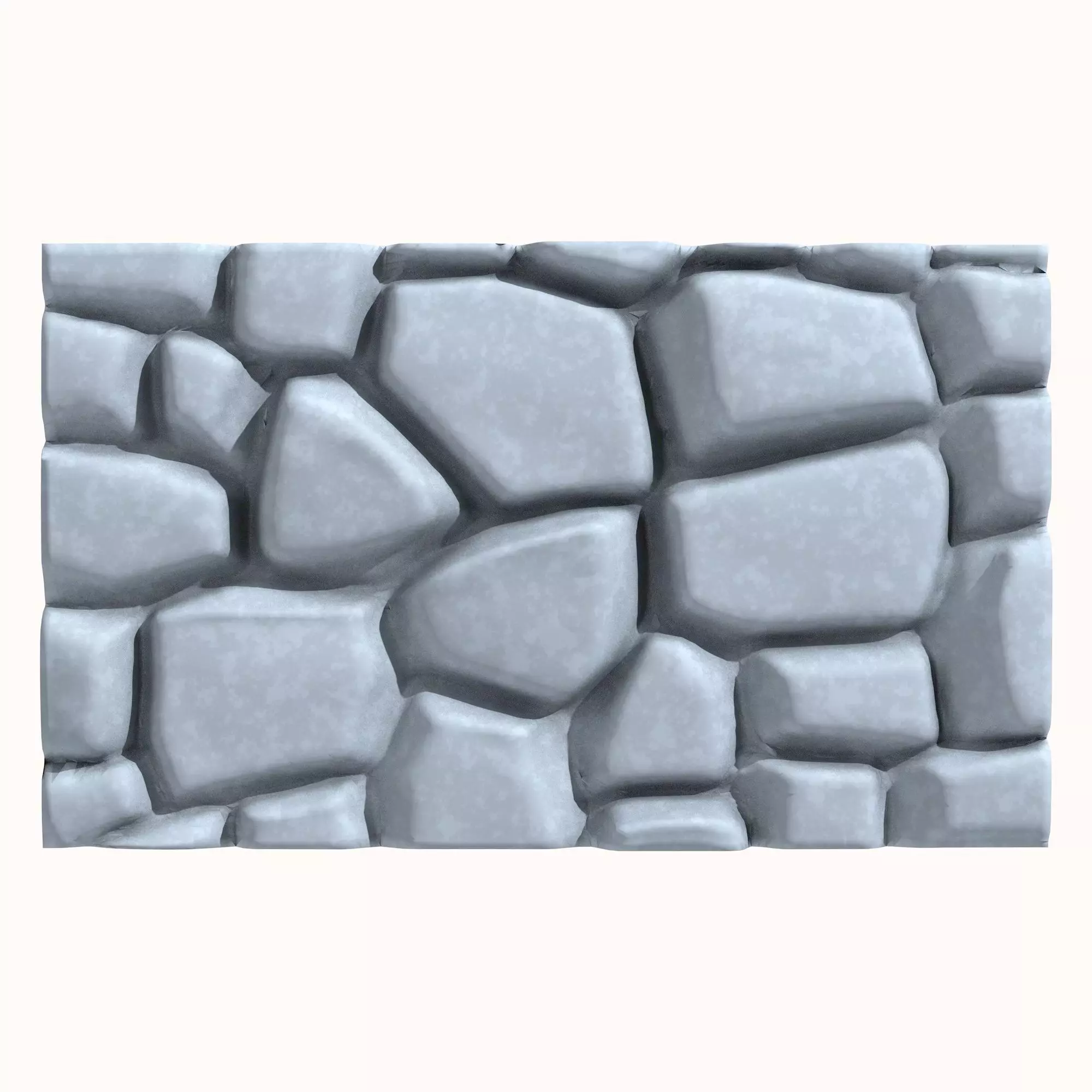 Stone wall 160 3D model_0