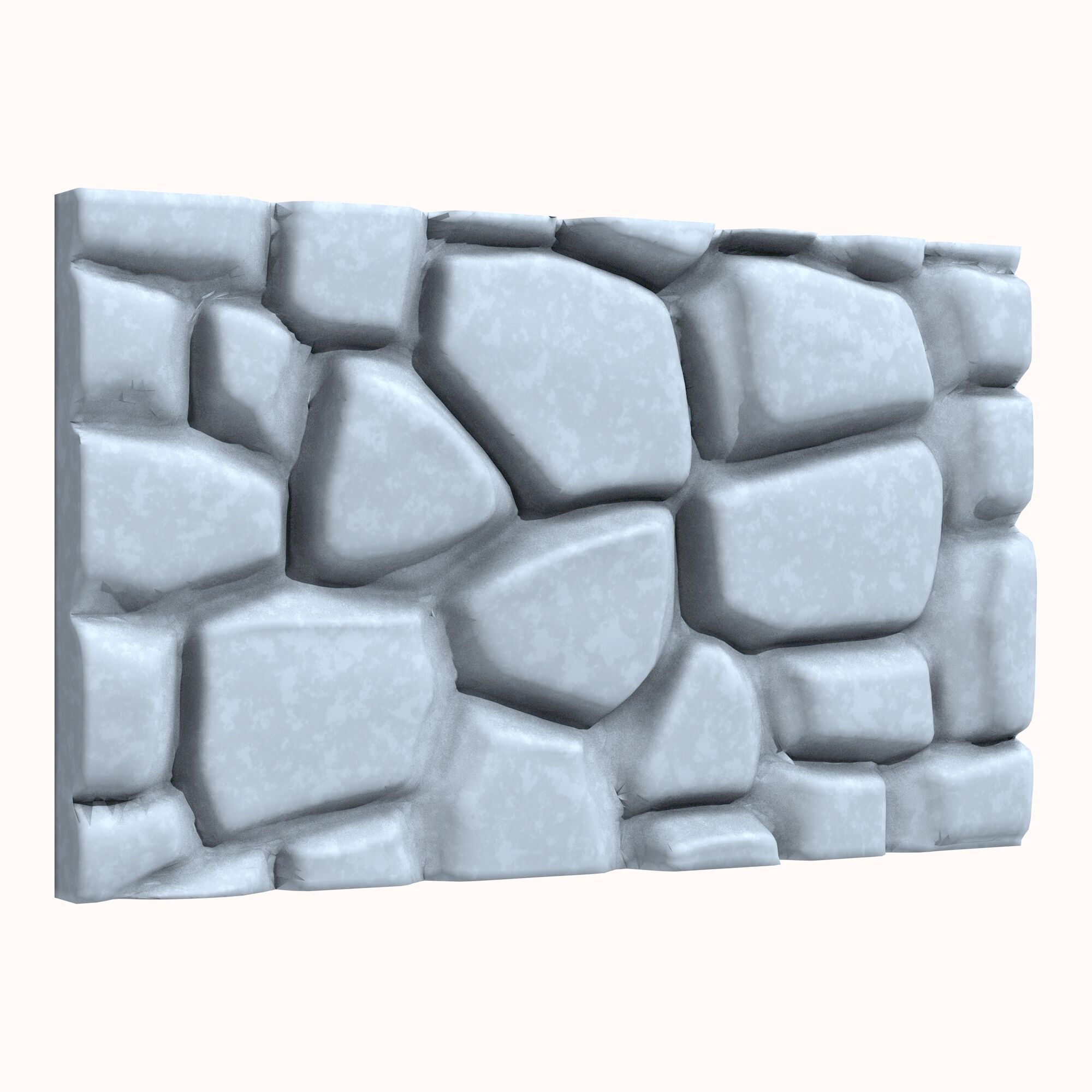 Stone wall 160 3D model_1