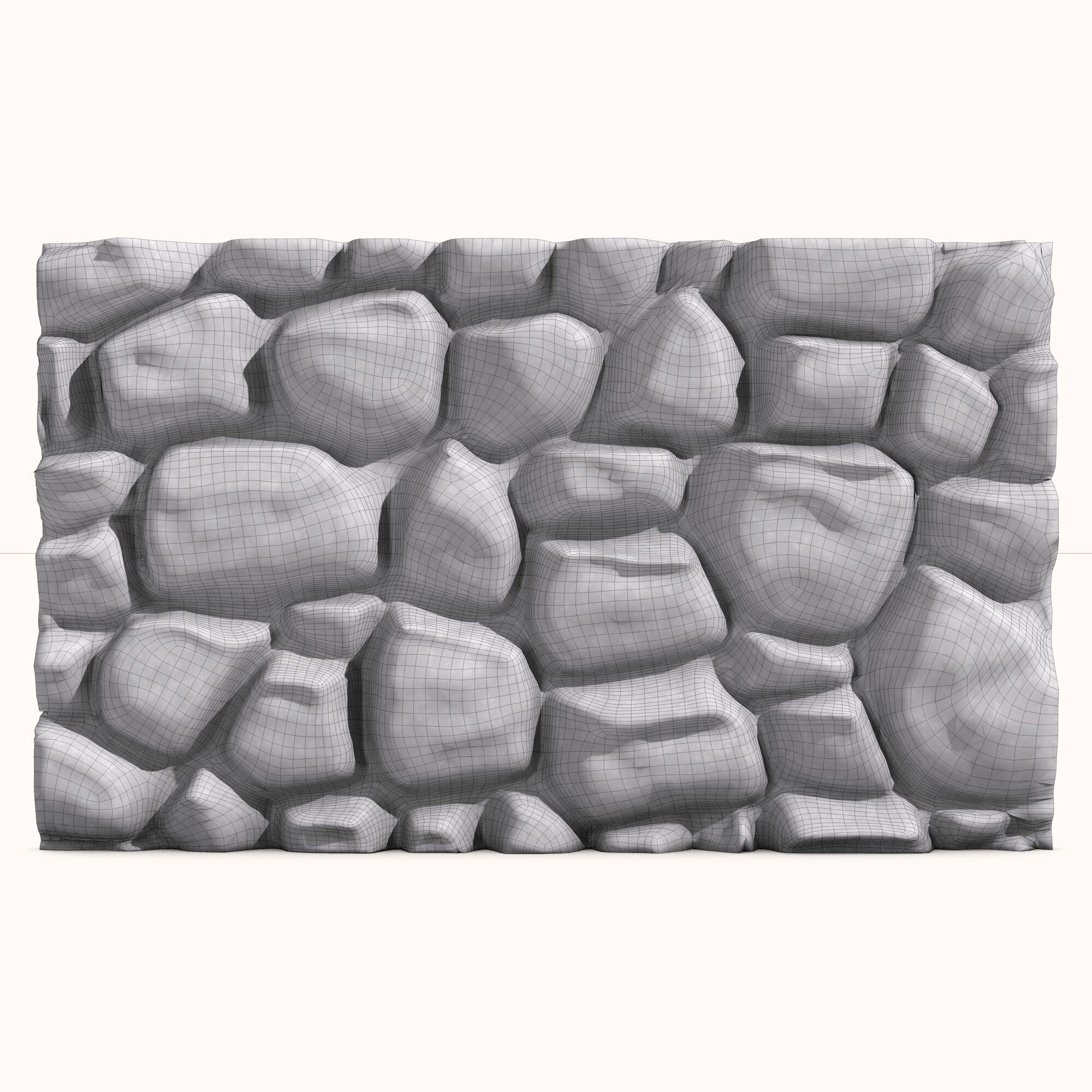 Stone wall 147 3D model_5