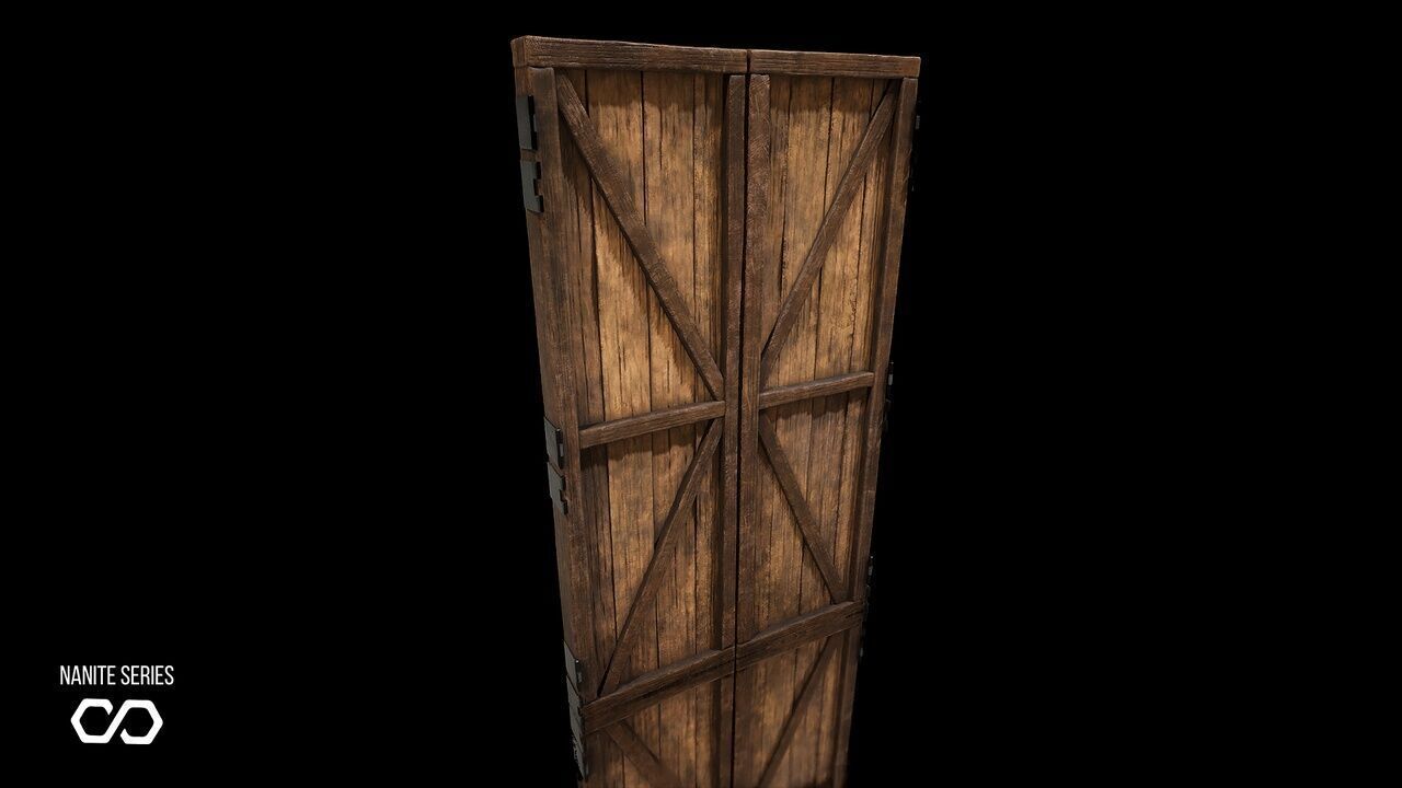 Modular Houses Low-poly 3D model_10