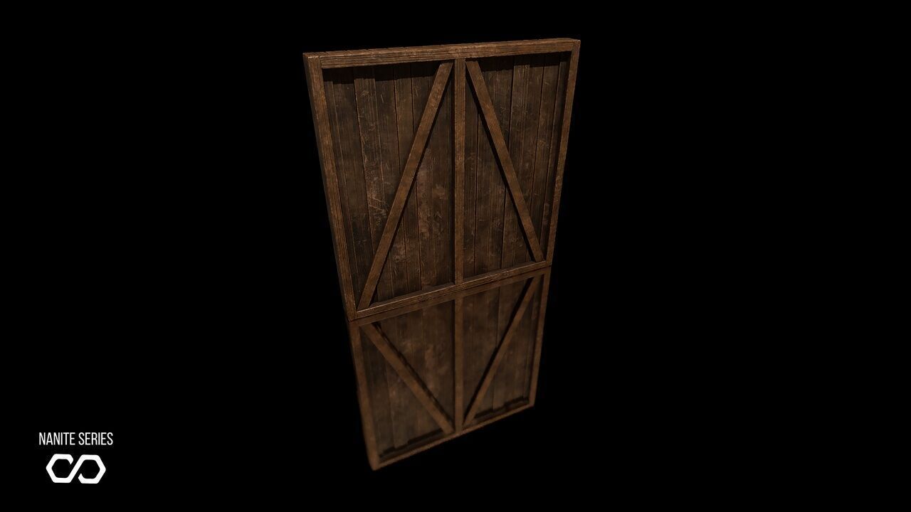 Modular Houses Low-poly 3D model_5