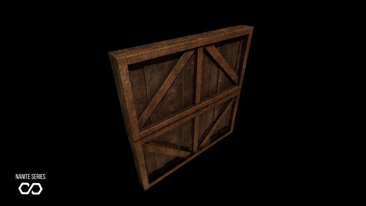 Modular Houses Low-poly 3D model_6