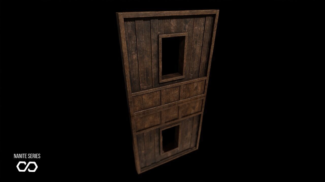 Modular Houses Low-poly 3D model_3