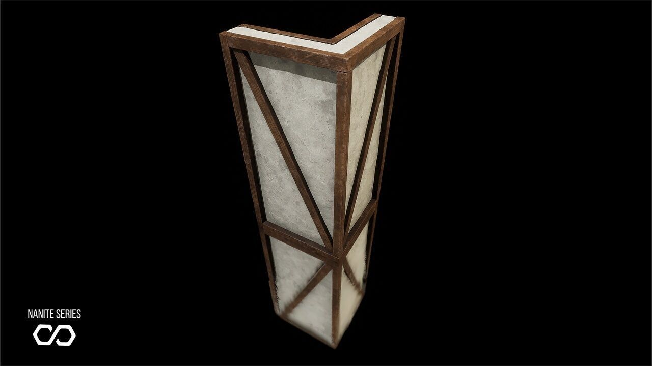 Modular Houses Low-poly 3D model_13