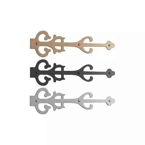 Wrought Iron Dummy Strap Hinge 11 Door Dummy Hinge 3D model