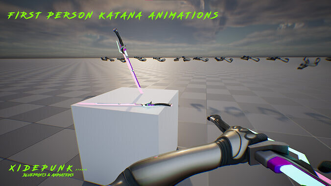First Person Sci-Fi Katana Animations 3D model