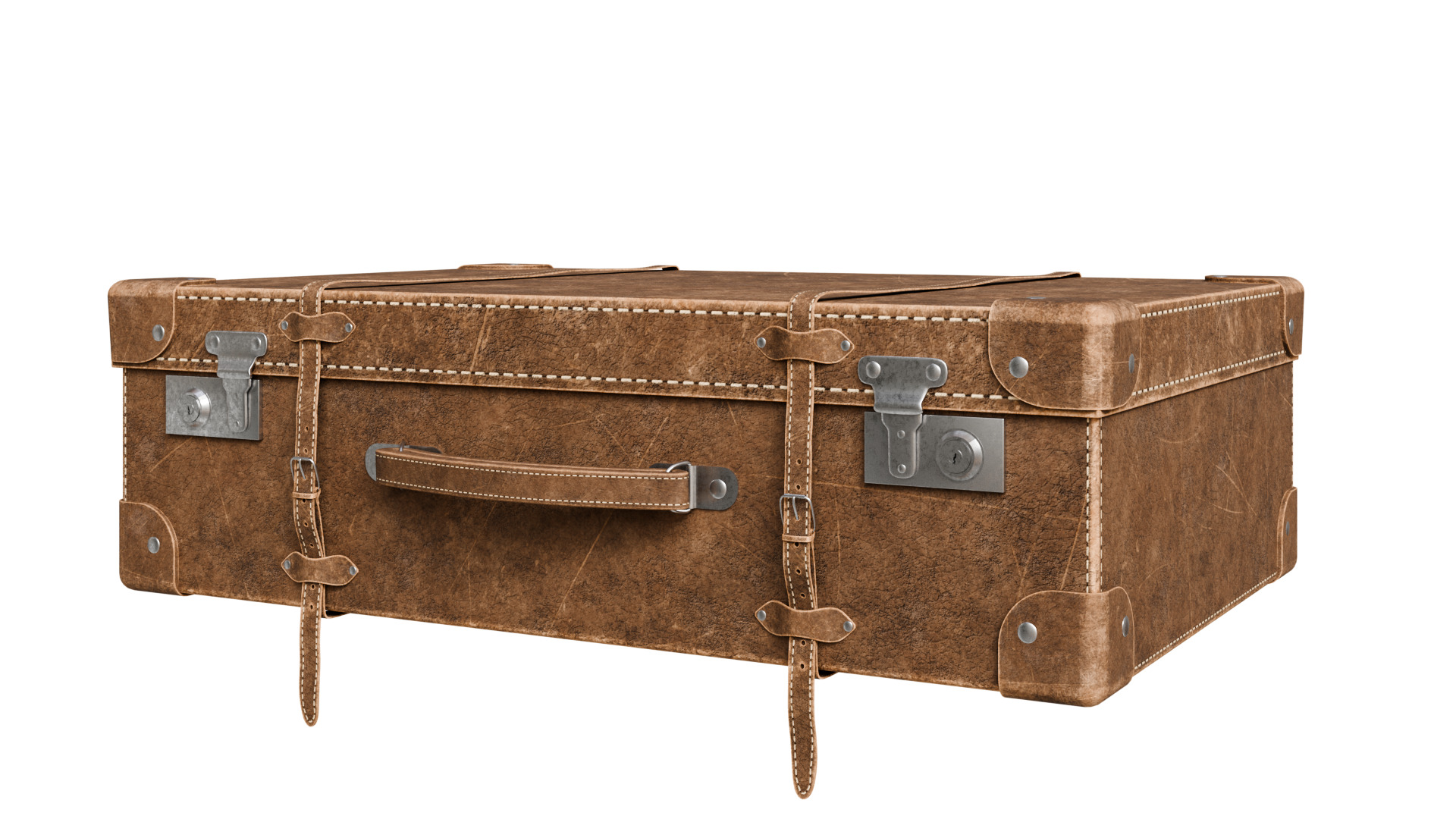 Vintage Suitcase 3D model_7
