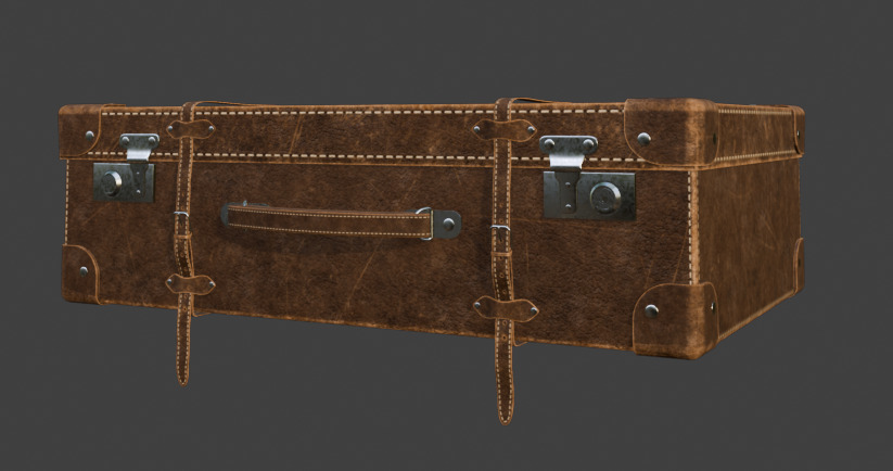 Vintage Suitcase 3D model_29