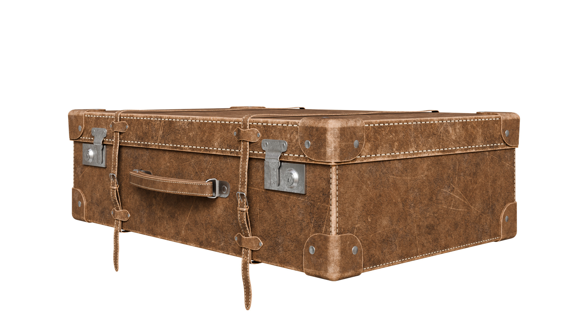 Vintage Suitcase 3D model_6