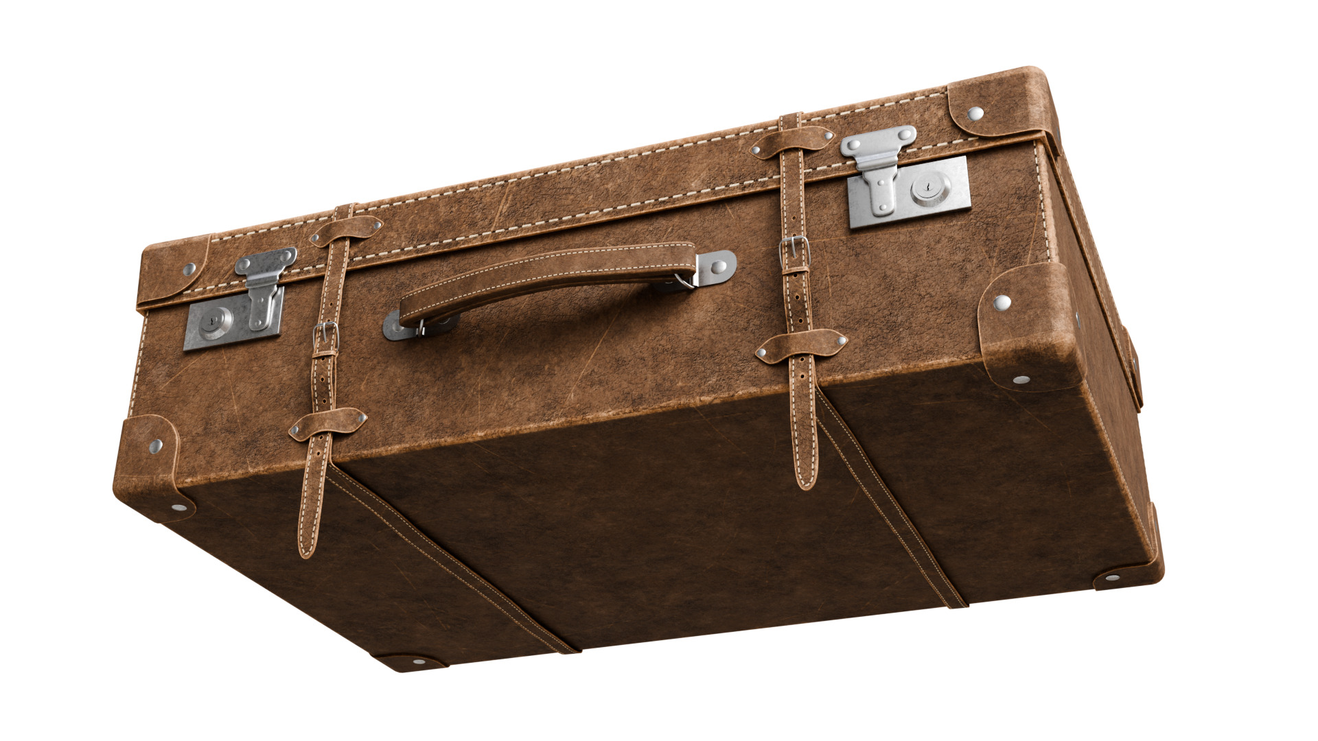 Vintage Suitcase 3D model_11