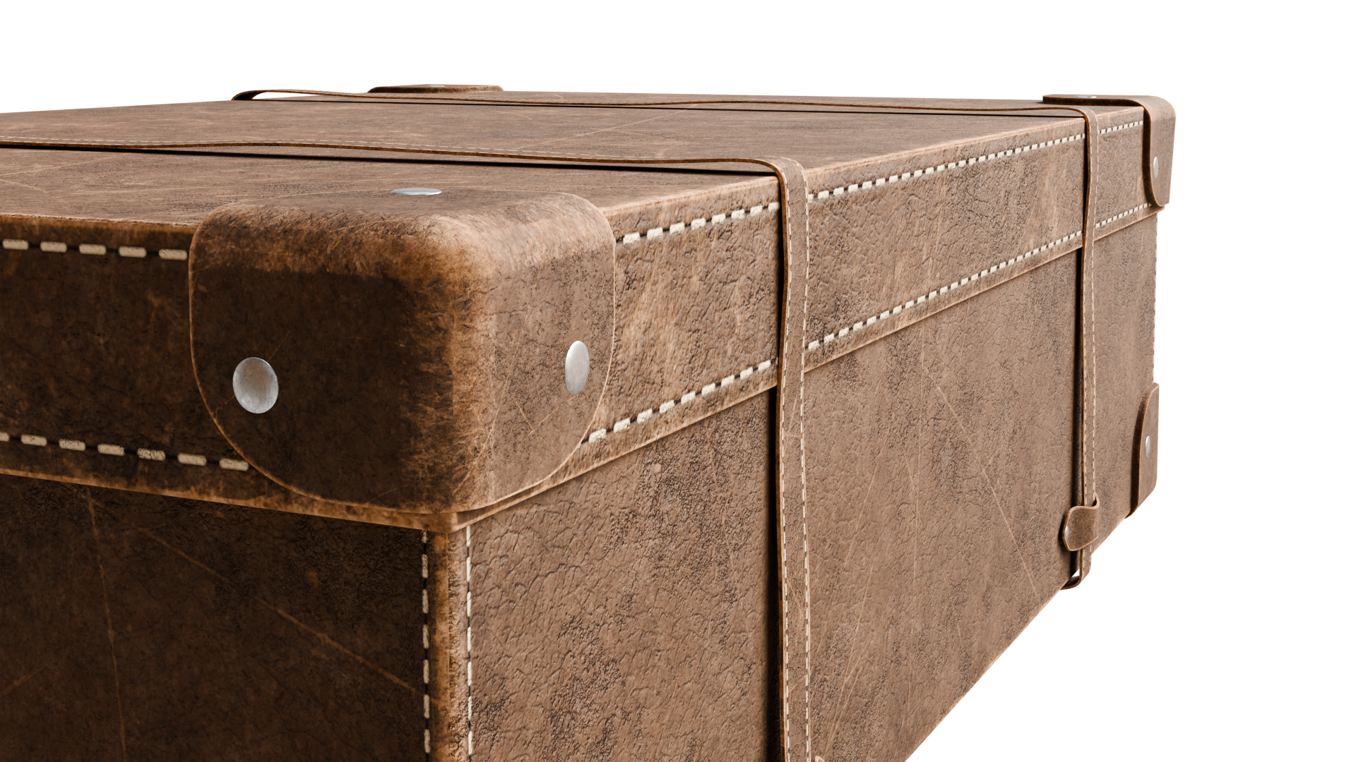 Vintage Suitcase 3D model_9