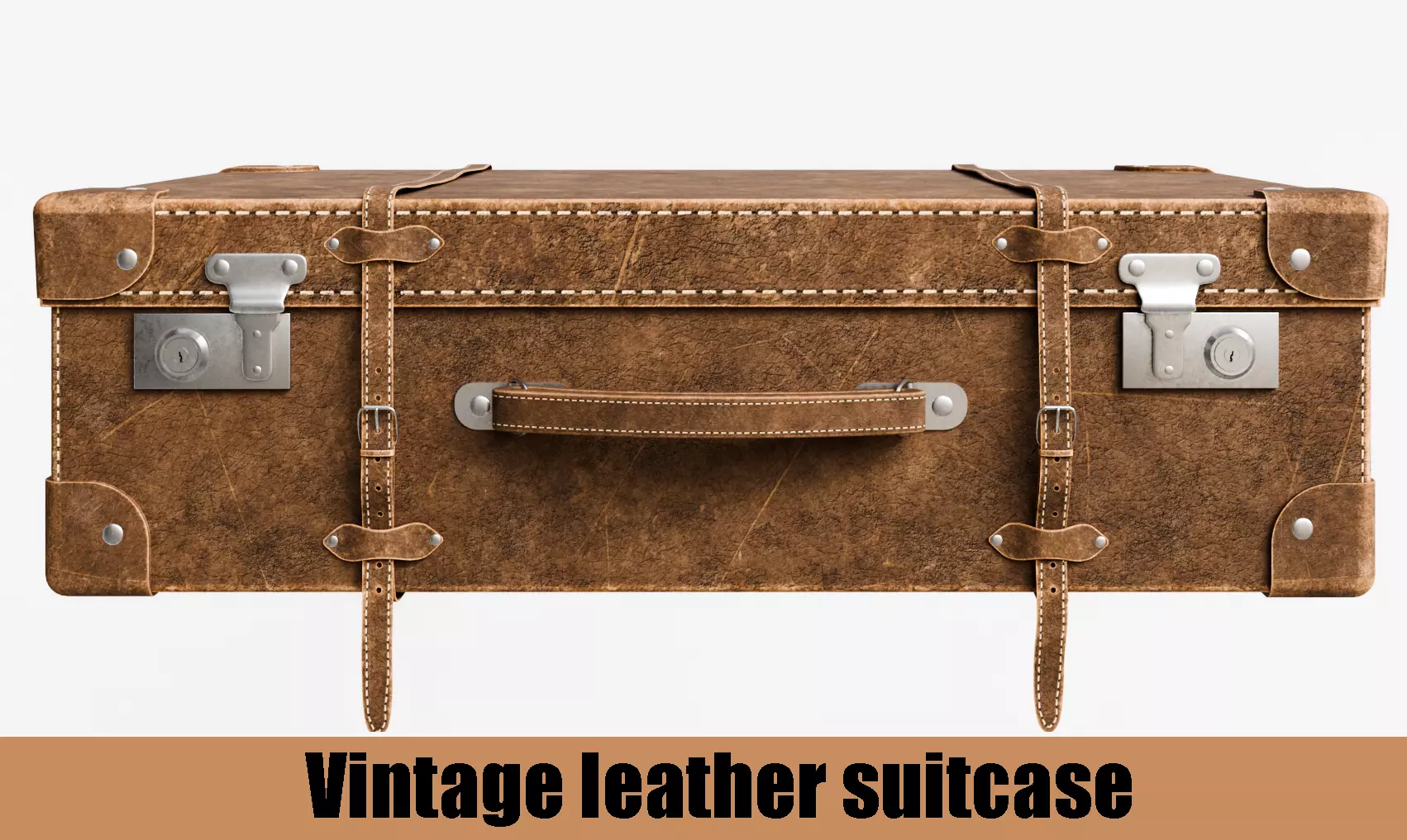 Vintage Suitcase 3D model_0