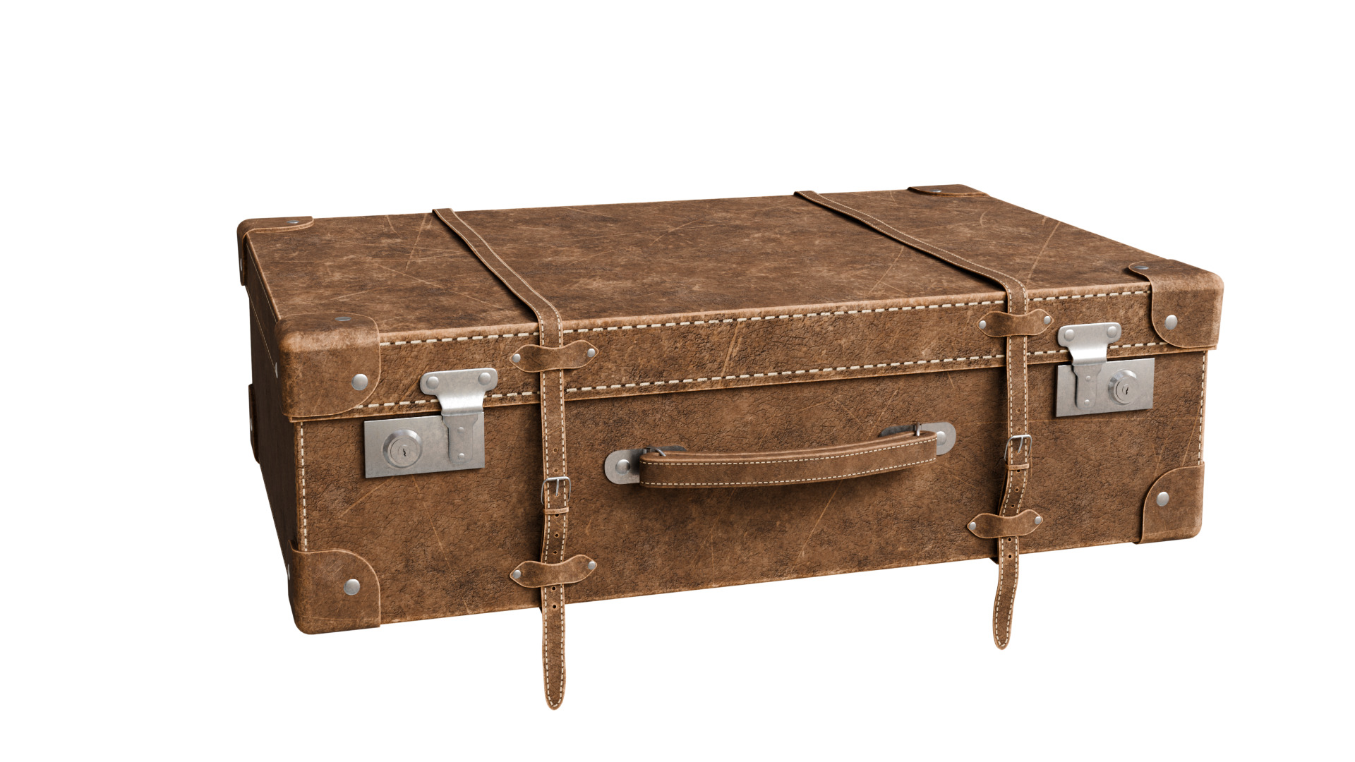 Vintage Suitcase 3D model_19