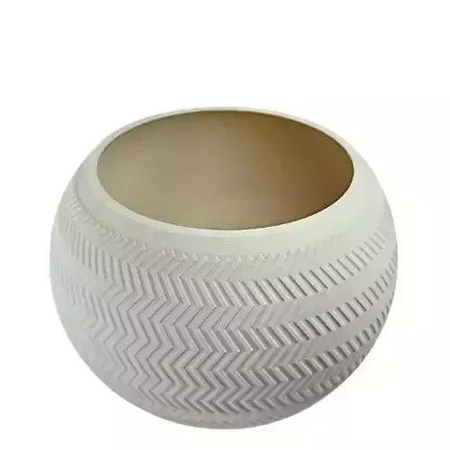 Oval Vase with zig zag design