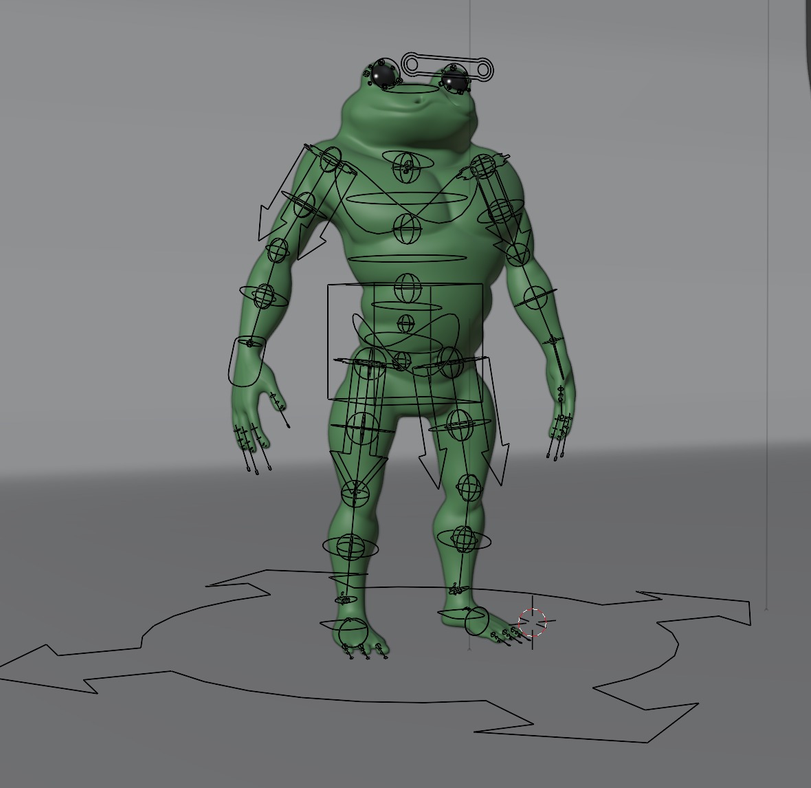frog-man summer and normal versions 3D Model Collection_6
